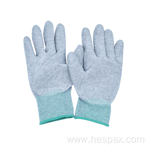 Hespax DMF Free PU Anti-static Safety Work Gloves